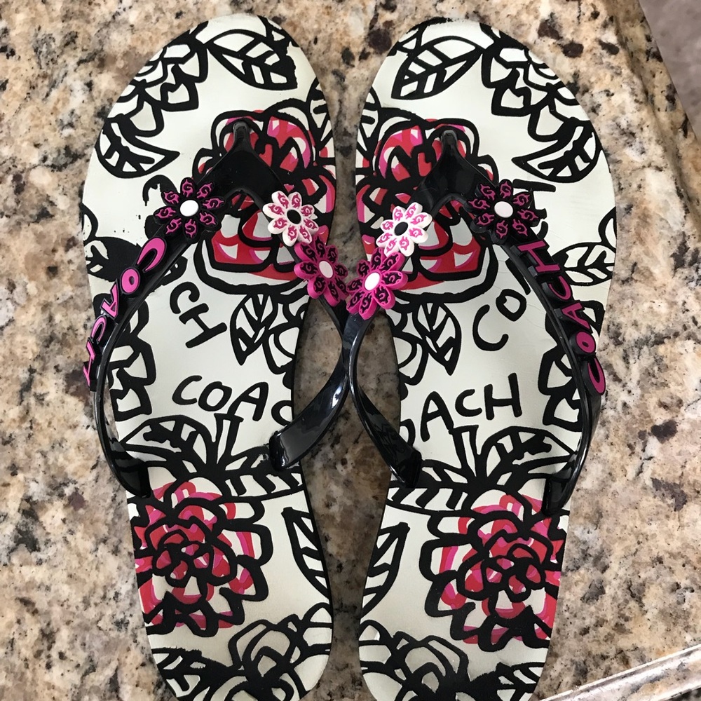 Coach flip flops